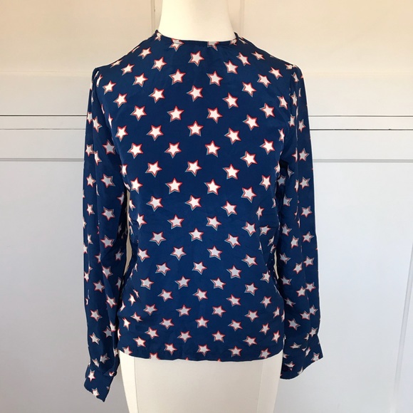Anthropologie Tops - ANTHROPOLOGIE Piko 1988 Star Print Blouse Small